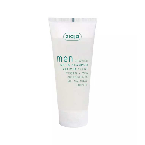 Ziaja - Gel douche et shampoing 2 en 1 pour homme 200 ml - Vétiver